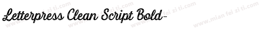 Letterpress Clean Script Bold字体转换